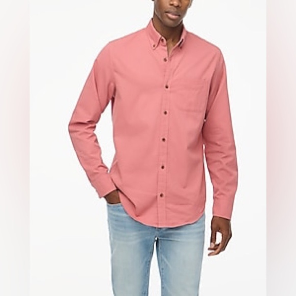 NWT J Crew Shirt Men’s Weathered Rose Textured Corduroy Shirt M - Sun damaged